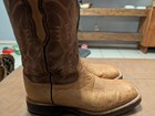 Tony Lama Smooth Ostrich Crepe Sole Western Cowboy Boots Tan Us Size 11 Ee