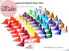 410 Large Transparent Stained Glass Mosaic Tiles  Vibrant Mixed Shapes For Art  