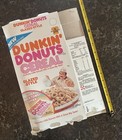 Vintage 1988 Dunkin  Donuts Cereal Glazed Style Cereal Box - Beach Towel Offer