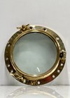 Heavy Round Brass Porthole Hatch Vintage Maritime Window With 2 Keys Decor