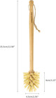 Bamboo Bottle Brush Long Handle Sisal Bristles Hanging Cleaner For Glasses