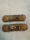Native American Navajo Indian Hand Beaded Hair Barrette Set