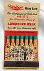 Vtg Feature Matchbook Miller Lawrence Welk   Old German Beer Matchbook Cover