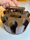 Antique Vintage 1930s Bakelite Poker Chip Caddy Holder Tray Art Deco Spinning