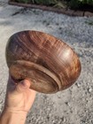 Hand-turned Black Walnut Wood Bowl Signed   Dated