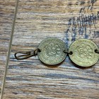 Vintage Peruvian Brass Coin Charm Bracelet 7   Gold-tone Year 1966-78