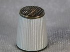 Antique 1940 s David-andersen Sterling   Guilloche White Enamel Thimble
