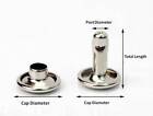15 To 100 Sets Silver Rivets Double Cap Leather Craft Rapid Rivet Crafts