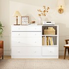 47  Baby Nursery Dreser Diaper Changing Table Furniture With 5 Drawers