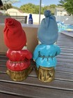 Two Vintage Ceramic Gnomes