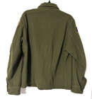 Vintage 1950s Us Army Wool Button Down Field Shirt With Patches - Size M  37-41 