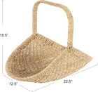 Woven Seagrass Flower Basket With Detachable Handle