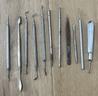 Vintage Lot Of 11 Dental Tools   Pouch Clev-dent Tarno Premierlite Ssw