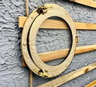 24 Inch Window Decor Nautical Brass Finish Porthole With Transparent Glass  Gift