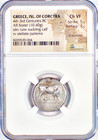 Greek Corcyra Ar Stater Cow Coin 300 Bc  Certified Ngc Choice Vf  very Fine 