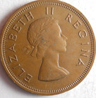 1954 South Africa Penny - Excellent Coin - Free Ship - Bin  763