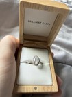 1 5 Carat Brilliant Earth Oval Diamond Halo Engagement Ring 18k White Gold