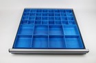 Tool Drawer Organizer     140 Blue Plastic Bins  2  Deep  6 Sizes  Fills 3 Drawers