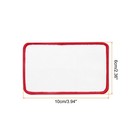 15pcs Sublimation Patch Blank Rectangle White With Red Border