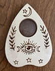 Handmade   Hand Burned Ouija Board With Planchette And Pendulum