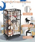 Ardier Stuffed Animal Storage Organizer With Wheels  Small  Black