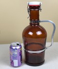 Muster Geschutzt 2 Liter Amber Glass Calhoun s Rest  Handled Beer Growler Bottle