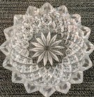 Lot Of 10- Vintage Crystal Salt Dip  butter Pat Dishes