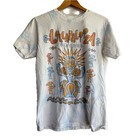 Lollapalooza Festival Graphic T-shirt Men   s 2024 White blue Tie Dye Size Med Guc