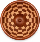 Einilata Checkerboard Wood Mixing Bowl  Compatible With 4 5   5 Qt Kitchenaid Ti