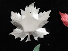 Set Of 4 Vtg Mid-century Anodized Aluminum Colored Maple Leaf Coasters