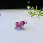 5pc Natural Fluorite Carved Mini Elephant Quartz Crystal Reiki Healing Gem Decor