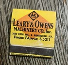 Poker Matches Lucky Matches Leary Owen   s Ala Matchbook Old Vintage Cards Ad Full