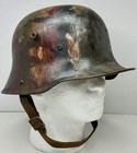 Rare Ww1 German M17 Stahlhelm Helmet 64 Fixed Bale Original Austrian Camouflage