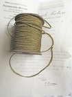 Vintage Antique French Gold Metallic Thread Soutache Braid 1 8  Military 3yd