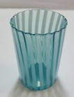 Antique Eapg  Beaumont Glass Co  Opalescent Ribbed Blue Teal White Tumbler