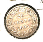 Canada Newfoundland 1894 Twenty Cents Km 4 Vf xf  3 