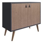 Manhattan Comfort Amber 1-shelf Engineered Wood Accent Cabinet In Blue natural