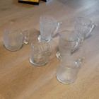 Vintage 90 s Mcdonald s Lot Of 6  Cups Mugs Frosted Glass
