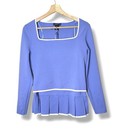 Sincerely Jules Skirt Set Size L Crop Top Pleated Mini Skirt Blue White Nwt