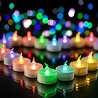 24 Pcs Color Changing Led Tea Lights  white Base   Battery Operated Flameless Te