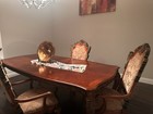 Bernhardt 7 Piece Dining Room Table Chair Set Vintage Solid Wood Traditional 