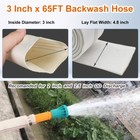 Water Discharge Backwash Pool Hose 3  In Inch X 65 Ft Lay-flat Drain Pump White