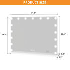 Hollywood 32  Makeup Vanity Mirror W  17 Led Bulbs Dimmable   Bluetooth Speaker