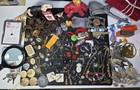  Vtg -now Junk Drawer Jewelry Lot Scrap Harvest Salvage Craft Findings Beads  21