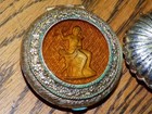 Vintage Max Factor Cupid Mirror Powder Compact  And Estee Lauder Ribbed Compact