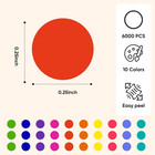 6000 Pcs 1 4  Small Dot Stickers Round Color Coding Labels Circle Dots Labels St