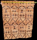 Vintage Samoan Bark Cloth Siapo Tapa Wall Hanging 51 x 63  Polynesian Tiki  Read