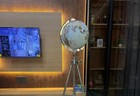 18  Large Atlas World Globe With Wooden Tripod Stand Modern Floor Decor