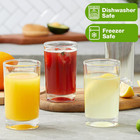 Small Juice Glasses Set Of 6  5 5-ounce Glass Cups  Heavy Base Small Drinking Gl