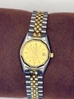 Vintage Bulova Marine Star Quartz Men s Watch Gold Dial Two-tone Date 330ft